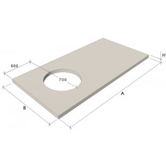 Плиты перекрытия тепловых камер и теплотрасс 	ПТ-7и L=4,6 с отв.