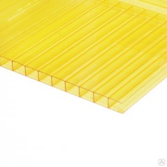 Сотовый поликарбонат  "Rational"  Желтый 10 мм, 6000*2100